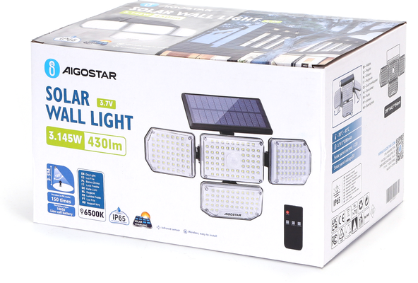 Foco Solar Led Exterior con Sensor de Movimiento